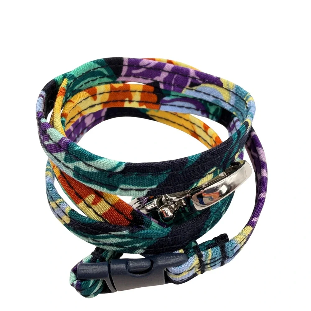 Vera Bradley Breakaway Lanyard Happy Blooms Floral Keychain Quilted Nurse Gift